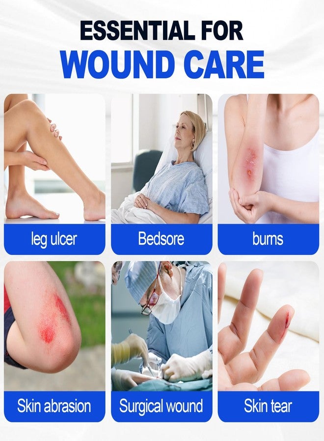 Niceful Silicone Foam Wound Dressing 3x3 in (7.5x7.5cm) - Waterproof Ultra Soft Adhesive Bandages for Sensitive Skin, Minor Surgical Incisions, Abrasions & Blisters(10 Pcs) - Image 2