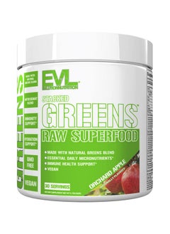 Evlution Nutrition Stacked Greens Raw Superfood Vegan Glutenfree 30 Servings (Orchard Apple V2)  - Image 2