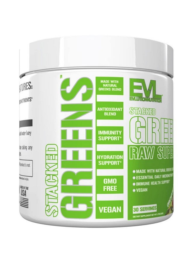 Evlution Nutrition Stacked Greens Raw Superfood Vegan Glutenfree 30 Servings (Orchard Apple V2) - Image 4
