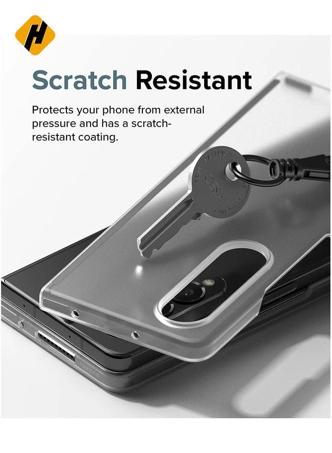 HuHa Slim Case Compatible with Samsung Galaxy Z Fold 4, Anti-Fingerprint Translucent Hard Thin Premium PC Lightweight Protective Phone Cover for Z Fold4 5G (2022) - Matte Clear  - Image 5