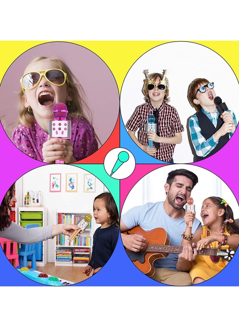 Wireless Bluetooth Karaoke Microphone for Kids,5-in-1Portable Speaker Handheld Karaoke Mic Speaker Player Recorder with Adjustable Remix for Kids Girls Boys... - Image 5
