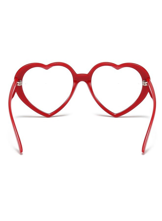 JOVAKIT Heart Blue Light Glasses for Women Vintage Fashion Red Heart Frame Glasses Computer Eyeglasses Prevent Headache (Red) - Image 3