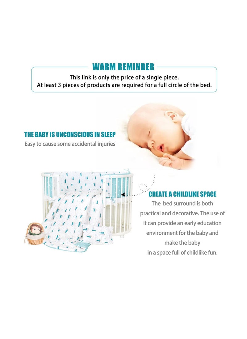 MIXDE Baby Cot Bumper,Breathable Crib Bed Liner Bumper Set,Cotton Crib-Liner for Sleep Protection, Soft & Breathable Mesh Crib Protector Pad  - Image 5