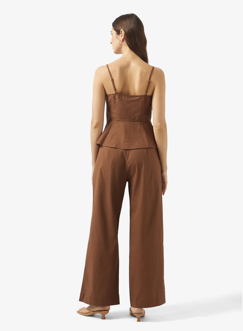 ELLA Peplum Strap Top & Pant Set