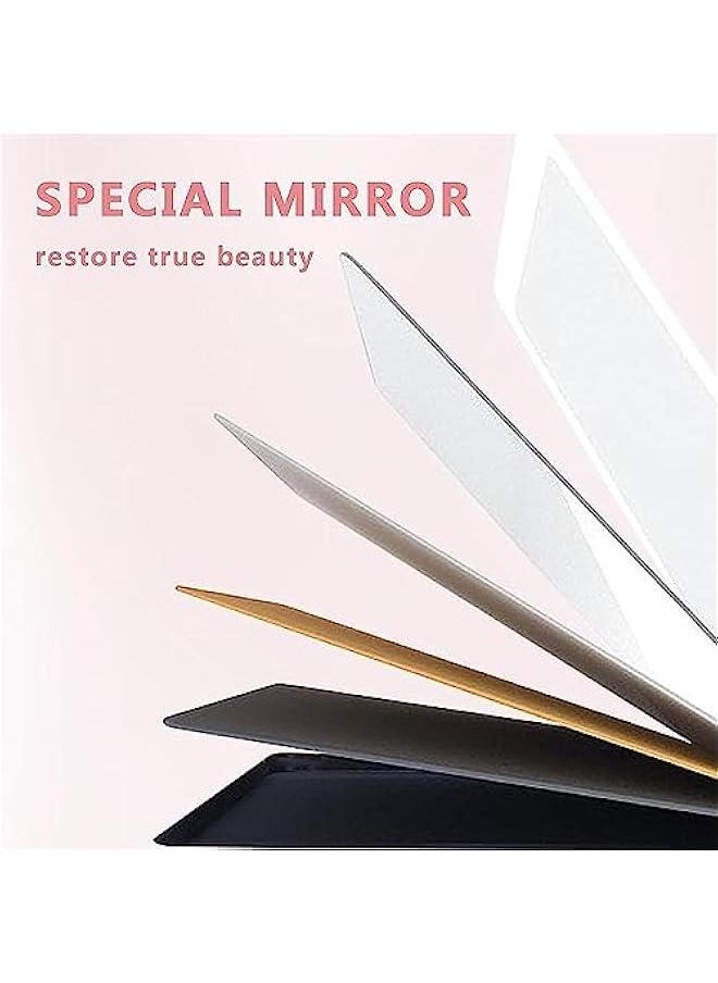 Real Mirror Non Reversing, Square Household Non Reversing Wooden Mirror, Portable True Mirror for Dormitory, Home, Apartment, No Mirror Mirror