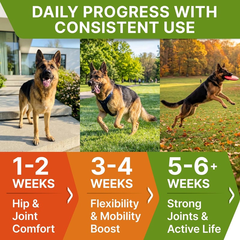 StrellaLab Senior Advanced Glucosamine Chondroitin Joint Supplement for Dogs - Hip & Joint Pain Relief Pills - Large & Small Breed - Hip Joint Chews Canine Joint Health - Chews Older Dogs - Bacon Flavor-120Ct - Image 4