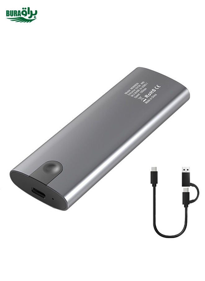 BURAQ Blueendless 2809 General Dual Protocol Wiring 2-in-1 M.2 Mobile Hard Disk Case SSD External Solid Hard Drive Enclosure Box  - Image 1