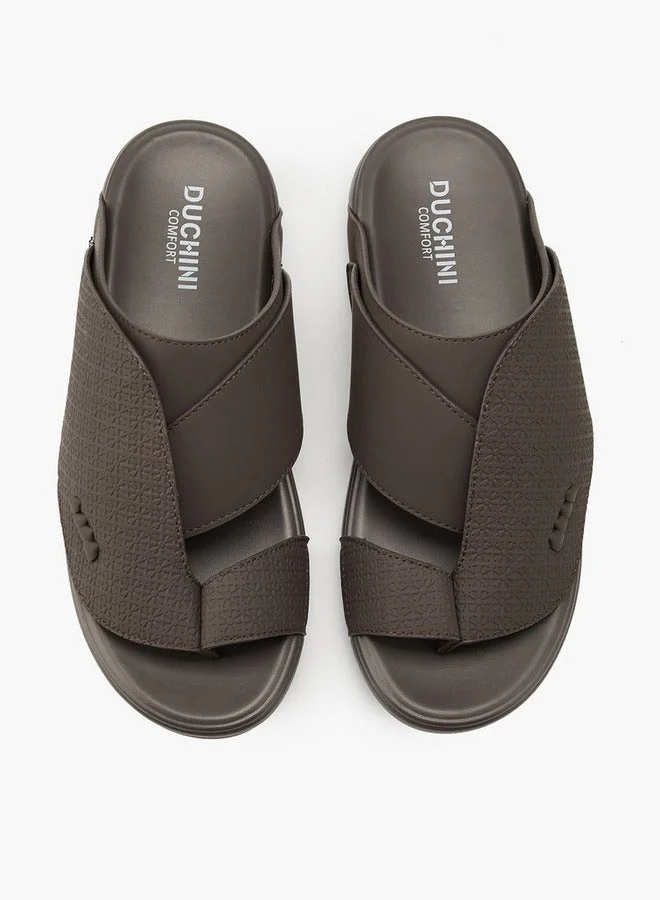 DUCHINI Men's Textured Slip-On Arabic Sandals