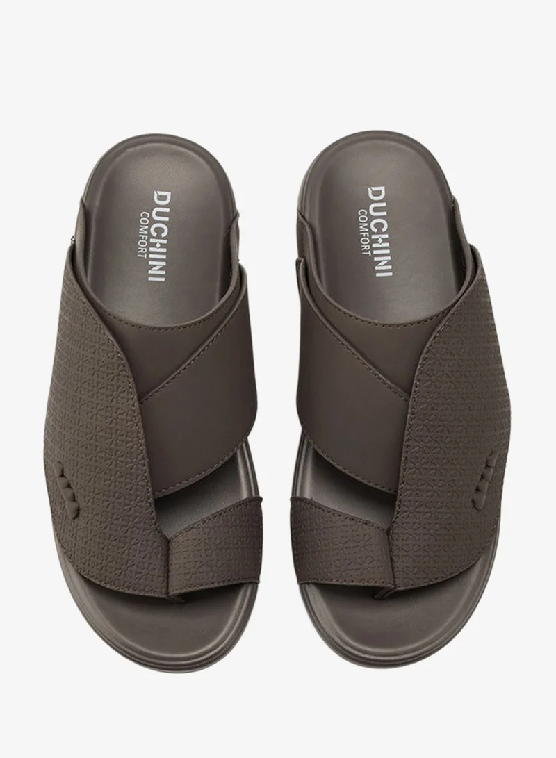 DUCHINI Men's Textured Slip-On Arabic Sandals Ramadan Collection