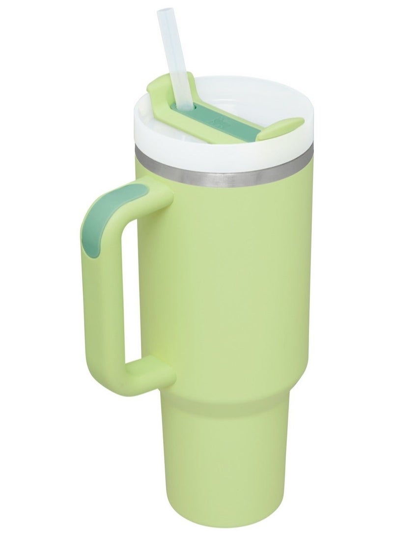 STANLEY IceFlow Stainless Steel Tumbler with Straw, Vacuum Insulated Water Bottle for Home, Office or Car, Reusable Cup with Straw Leak Resistant Flip 40oz