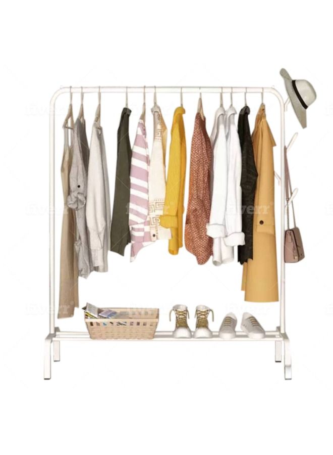 MTL Clothes Organizer And Holder Metal Stand White 110x40x150 cm - Image 1