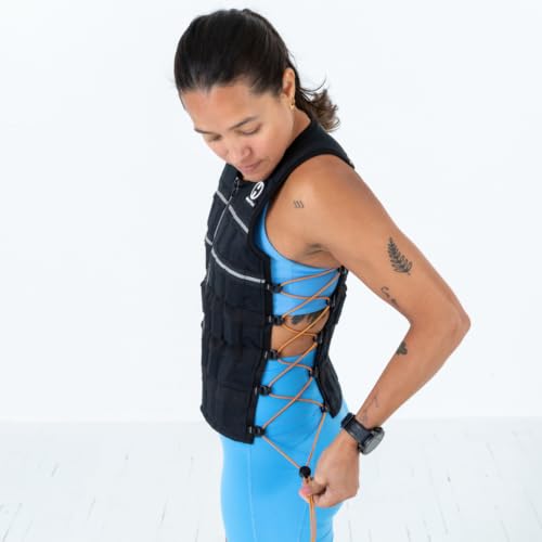 HYPERWEAR Hyper Vest ELITE Weighted Vest (Medium 10 lbs) Adjustable Stretch CORDURA Fabric Zipper Thin Steel Weights for Running Strength Endurance Walking - Image 4