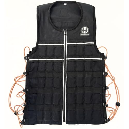 HYPERWEAR Hyper Vest ELITE Weighted Vest (Medium 10 lbs) Adjustable Stretch CORDURA Fabric Zipper Thin Steel Weights for Running Strength Endurance Walking - Image 1