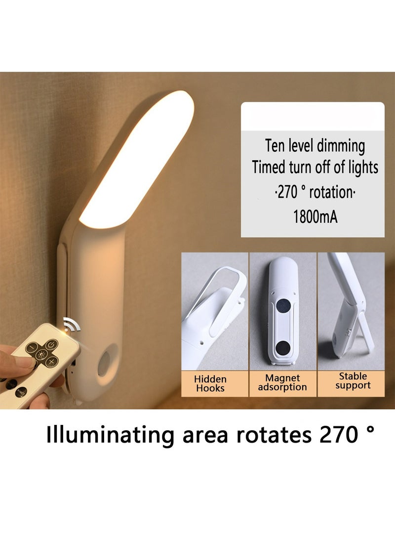 Intelligent Sensor Night Light, USB Rechargeable 3 Modes Stepless Dimming Flexible Clip Light for Reading at Night with Magnet Portable Eye Protection Reading Light for Camping Travel Train Book - Image 2