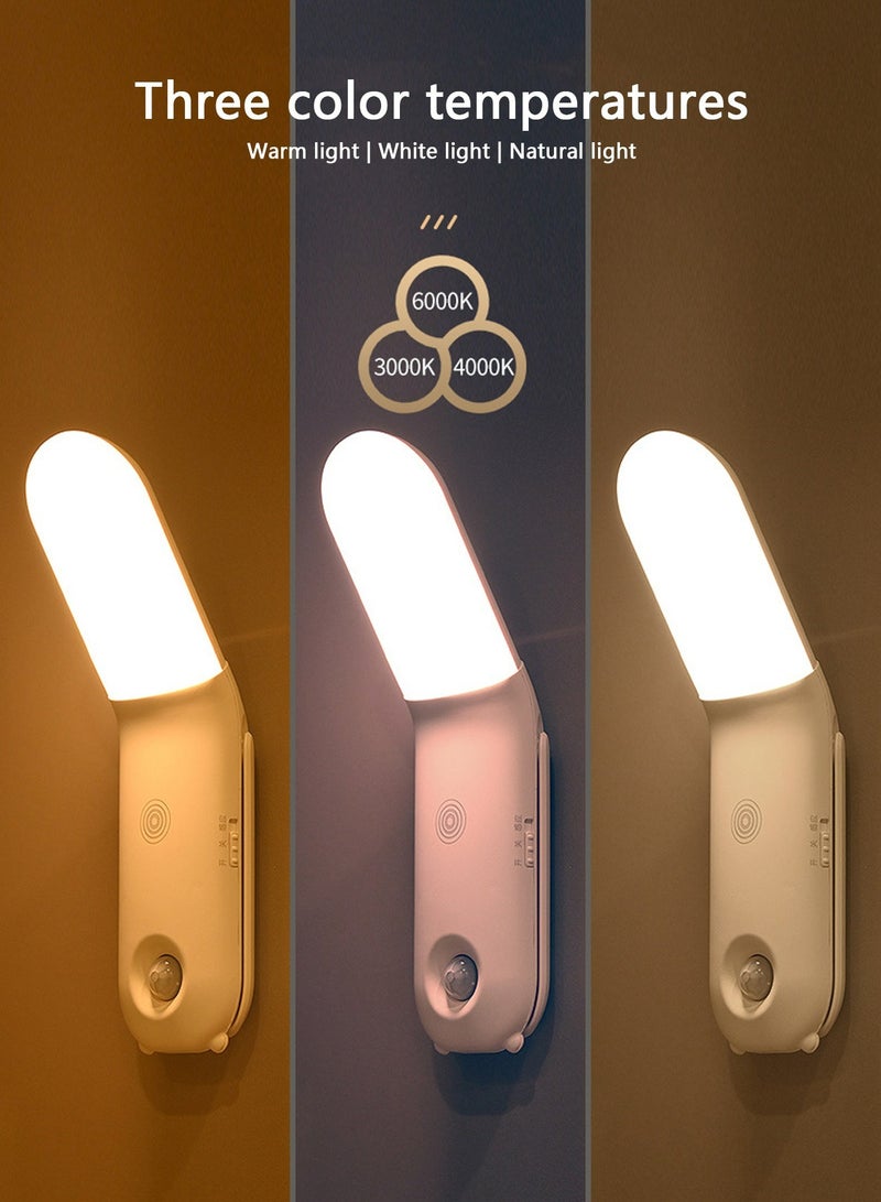 Intelligent Sensor Night Light, USB Rechargeable 3 Modes Stepless Dimming Flexible Clip Light for Reading at Night with Magnet Portable Eye Protection Reading Light for Camping Travel Train Book - Image 4