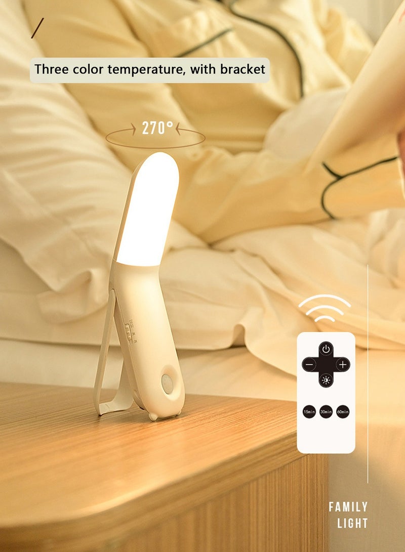 Intelligent Sensor Night Light, USB Rechargeable 3 Modes Stepless Dimming Flexible Clip Light for Reading at Night with Magnet Portable Eye Protection Reading Light for Camping Travel Train Book - Image 3