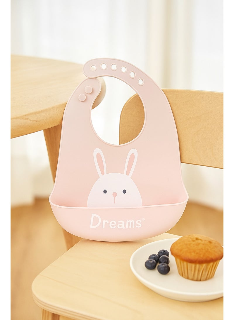 YOONISPRO Silicone Baby Mealtime Bib – Soft Waterproof BPA-Free Feeding Bib with Adjustable Neck & Food Catcher Pocket, Easy to Clean - Image 3