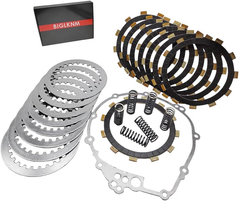 BIGLKNM Clutch Kit with Friction Plates, Heavy Duty Springs, and Gasket for Yamaha YZF R6, R6S, and FZ6 - Image 1