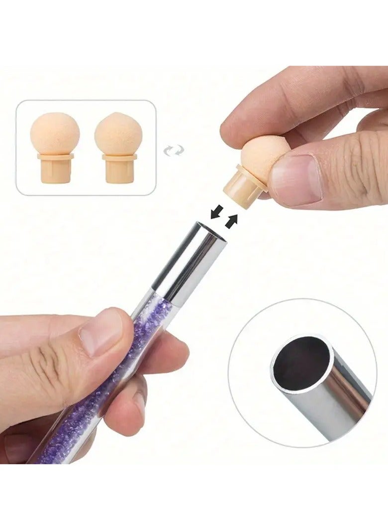 Rozino 3 PCS 4-Headed Dual-ended Nail Art Pen - Seamless Gradient Effects, Washable & Reusable DIY Kit for Polish & Gel, Perfect for Artistic Beginners & Pros - Image 3