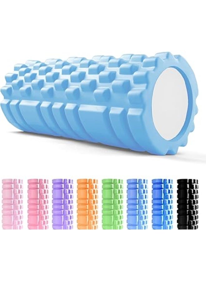 Foam Roller, Fitness Foam Roller, Deep Muscle Massage and Lightweight Muscle Massage for Yoga, Pilates for Muscle Relaxation, Balance Exercise, Physical Therapy Pain Relief (Light Blue) - Image 1
