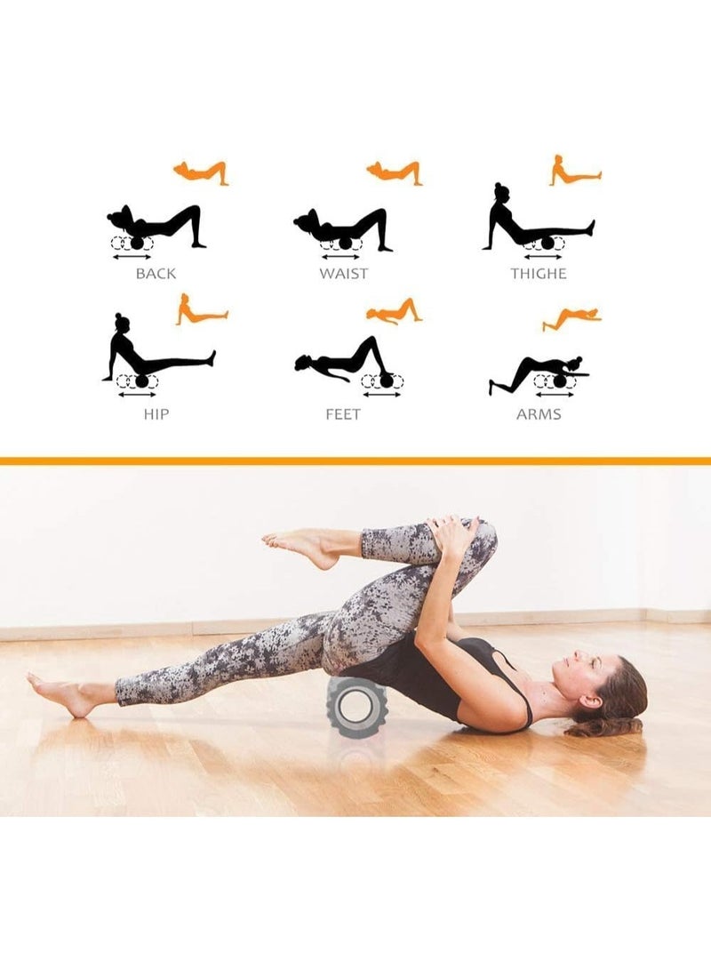 Foam Roller, Fitness Foam Roller, Deep Muscle Massage and Lightweight Muscle Massage for Yoga, Pilates for Muscle Relaxation, Balance Exercise, Physical Therapy Pain Relief (Light Blue) - Image 4