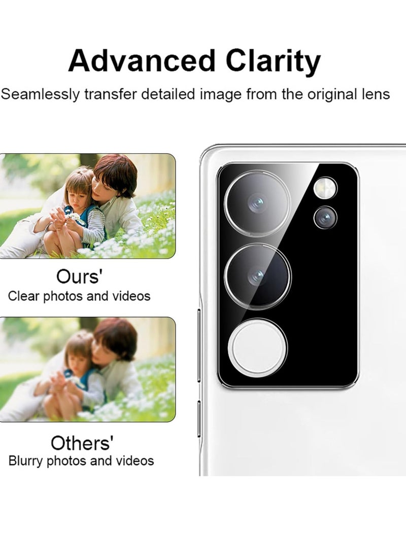 Waldic Camera Lens Glass Protector For Vivo V29 5G - Black  - Image 3