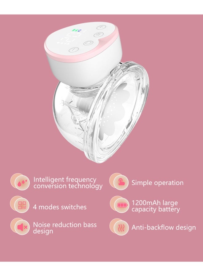 chiteng Wearable Electric Breast Pump, Portable Breast Pump With 4 Modes, 12 Levels, Smart Display, Hands Free, 1200mAh Long Battery Life - Image 2