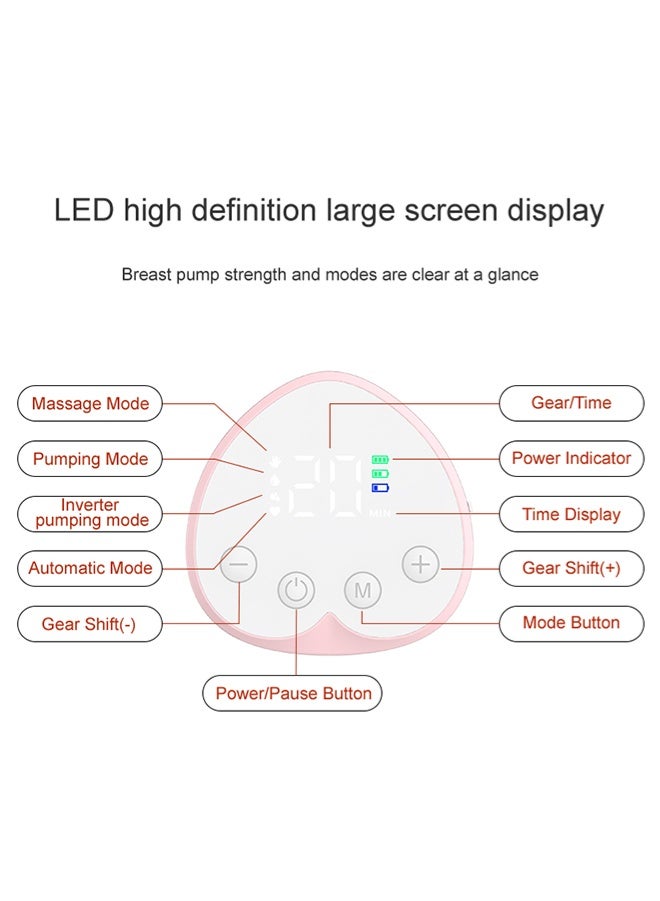 chiteng Wearable Electric Breast Pump, Portable Breast Pump With 4 Modes, 12 Levels, Smart Display, Hands Free, 1200mAh Long Battery Life - Image 3