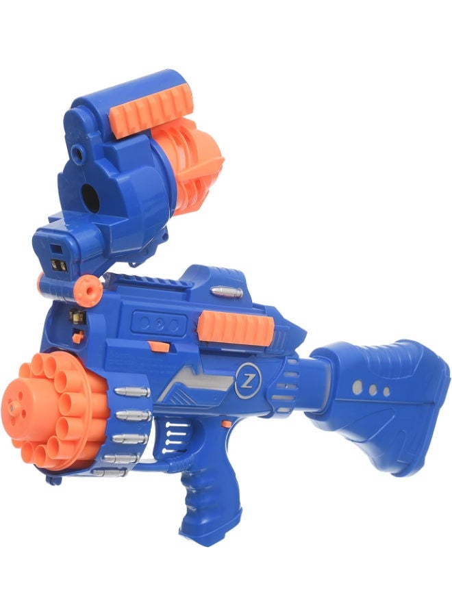Battery‑Operated Sponge Bullet Toy Pistol – 6 × AA, Automatic Burst Fire - Image 2