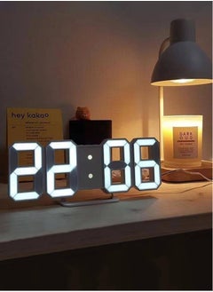 ماركة غير محددة ساعة LED رقمية عصرية تعرض التاريخ والوقت ودرجة الحرارة - تعمل بالطاقة عبر USB، سطوع قابل للتعديل، وضع ليلي، 3 منبهات - مثالية لديكور المنزل والمكتب وغرفة النوم  - Image 1