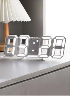 ماركة غير محددة ساعة LED رقمية عصرية تعرض التاريخ والوقت ودرجة الحرارة - تعمل بالطاقة عبر USB، سطوع قابل للتعديل، وضع ليلي، 3 منبهات - مثالية لديكور المنزل والمكتب وغرفة النوم  - Image 4
