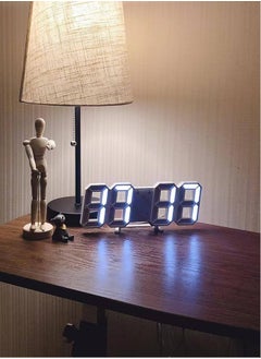 ماركة غير محددة ساعة LED رقمية عصرية تعرض التاريخ والوقت ودرجة الحرارة - تعمل بالطاقة عبر USB، سطوع قابل للتعديل، وضع ليلي، 3 منبهات - مثالية لديكور المنزل والمكتب وغرفة النوم  - Image 3