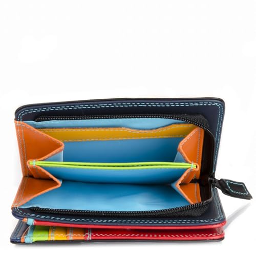 mywalit Medium Leather Zip Wallet 3 Card Slots ID Window Note Section Coin Pockets Pen Black Pace Stylish Compact Accessory for Men Women Perfect for Everyday Use - Image 3