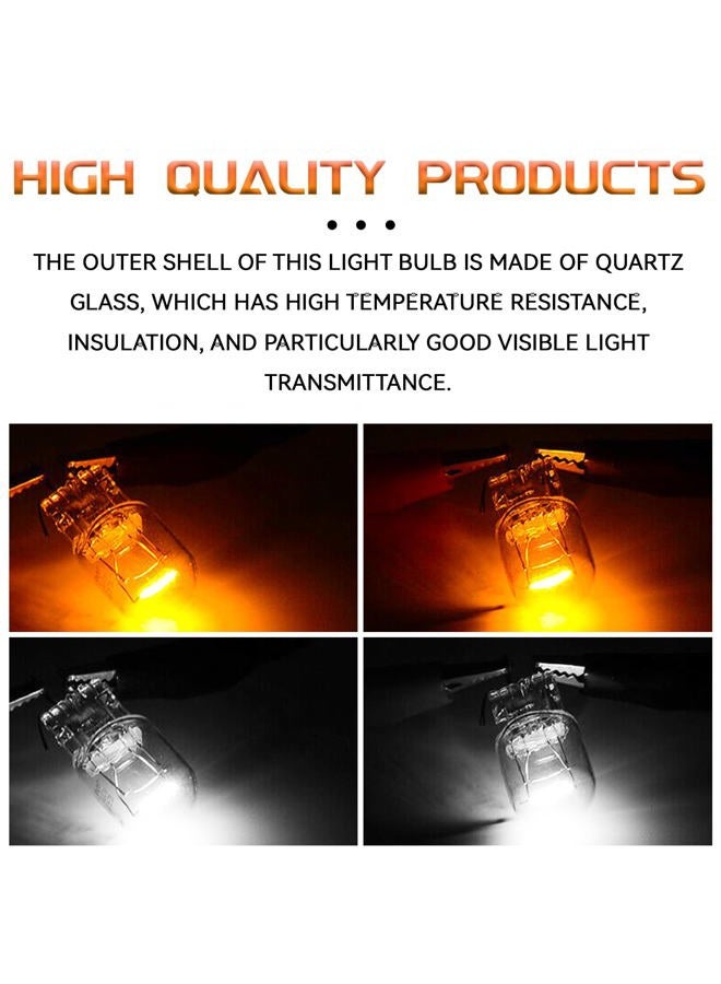 HHZL T20 7440A WY21W Turn Signal Bulb Daytime Running Light Blinker Brake Light Bulbs, 10PCS Monofilament Side Marker Lights Mini Taillight 7440 Bulb Replacement for Cars,Trucks,SUVs(White) - Image 3