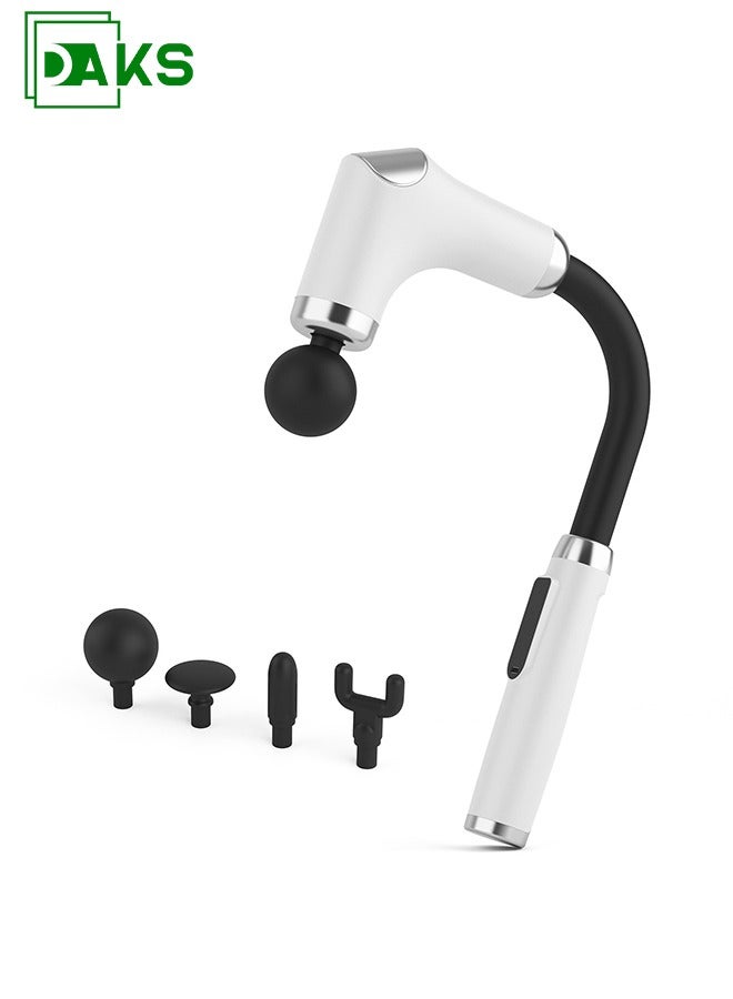 DAKS Upgraded Deep Tissue Massage Gun with Long Handle, 6 Speed Levels, 4 Massage Heads, Quiet Design, 2000mAh Rechargeable Battery for Muscle Pain Relief, Portable Handheld Massager for Back, Neck, and Shoulders  - Image 1