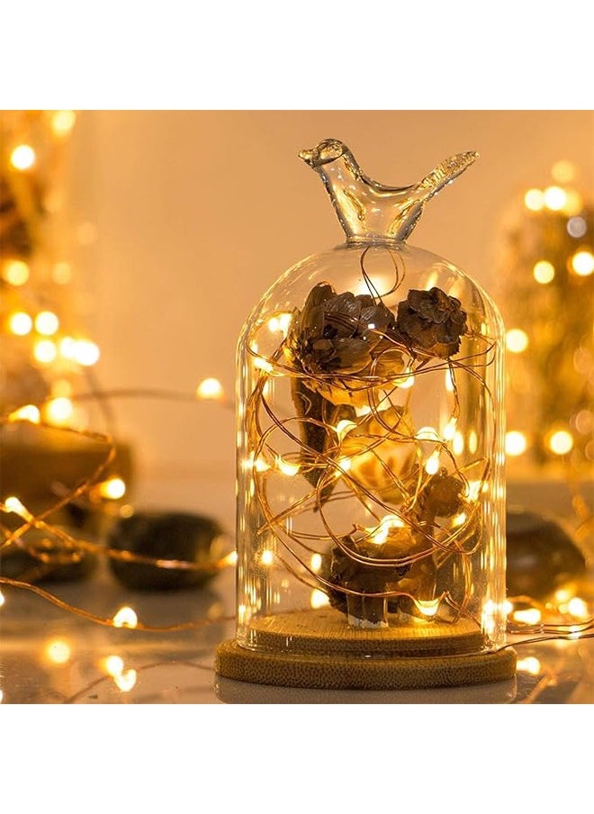 Generic 5m/50Led Chips Led String Lights, Mini Battery Powered Copper Wire Starry Led Fairy Lights, Battery Operated Lights for Bedroom, Parties, Wedding, Centerpiece, Decoration (Warm White)  - Image 3