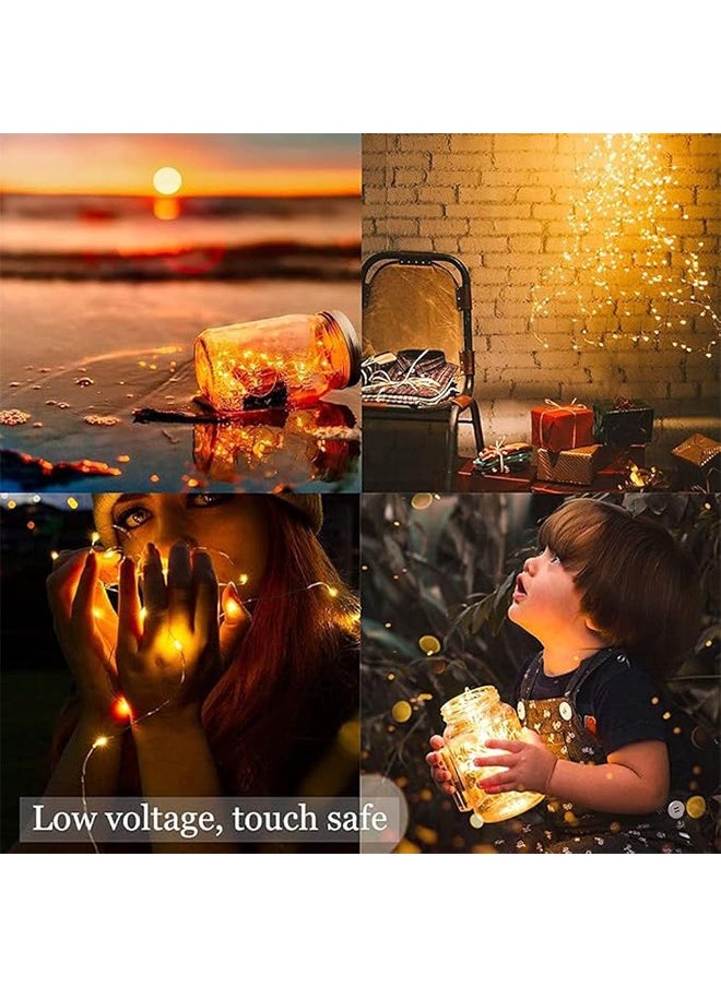 Generic 5m/50Led Chips Led String Lights, Mini Battery Powered Copper Wire Starry Led Fairy Lights, Battery Operated Lights for Bedroom, Parties, Wedding, Centerpiece, Decoration (Warm White)  - Image 4