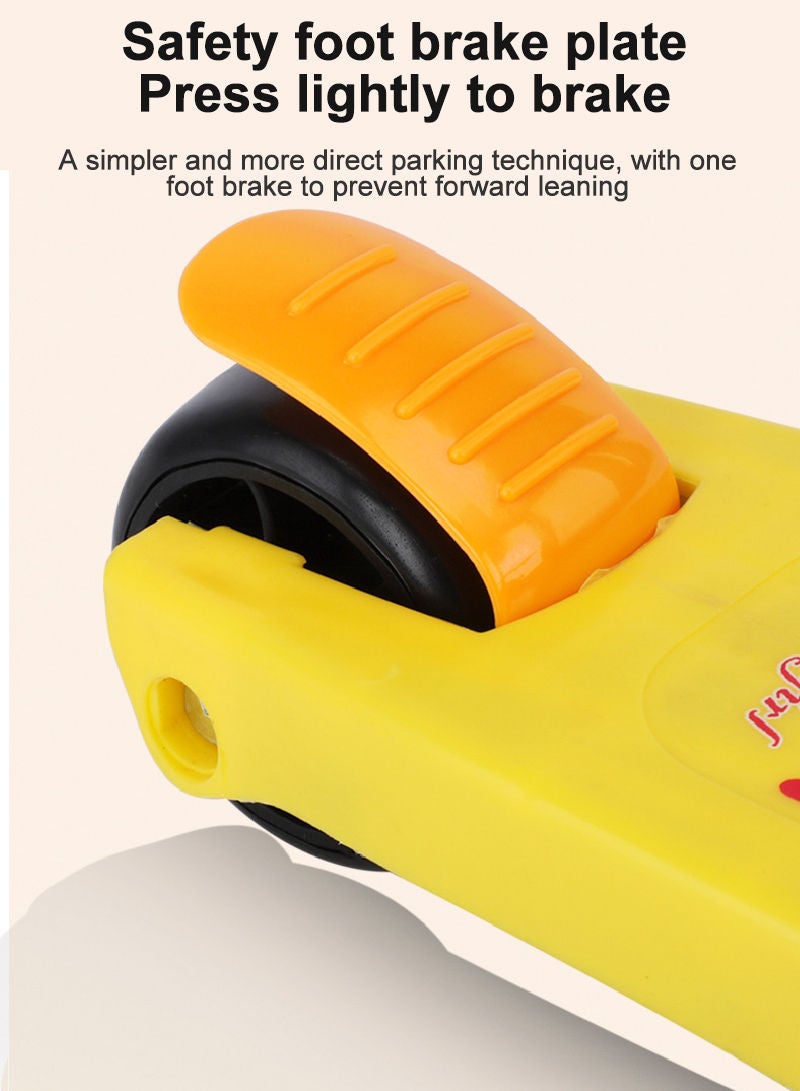 Sharpdo Children's Scooter Ride Led Light Flashing Wheel Adjustable Height Foldable Scooter Outdoor Activities For Boys Girls - Image 4