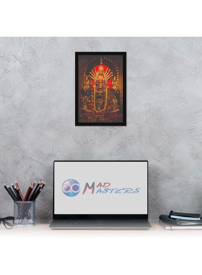 Mad Masters Durga Devi Goddess Kali Mata Painting Hanging Photo Frame Decorative Item for Living Room, Bedroom, Home Decor and Wall Decoration (MM 1546, 8x12 Inch, Canvas, With Plexi Glass) - Image 4