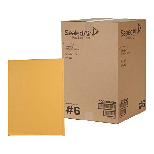 Sealed Air JiffyLite Cellular Cushioned Mailers (SEL39097), brown kraft, 50 - Image 1
