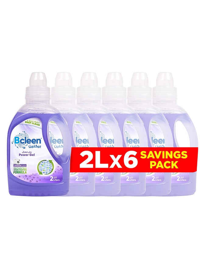 Bcleen Liquid Laundry Detergent,Lavender Scent, With Deep Clean Front/Top Load 2L, (SAVINGS PACK OF 2L X 6) - Image 1