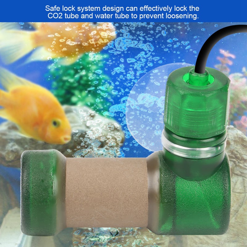 Aquarium CO2 Diffuser: Green, High-Quality Non-Toxic Material - Reverse Osmosis Technology, Safe Lock System CO2 Atomizer for Freshwater Fish Tank Aquariums - Image 4