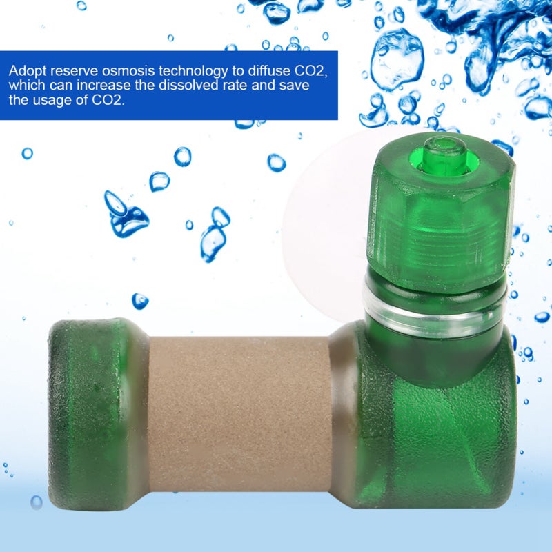 Aquarium CO2 Diffuser: Green, High-Quality Non-Toxic Material - Reverse Osmosis Technology, Safe Lock System CO2 Atomizer for Freshwater Fish Tank Aquariums - Image 5