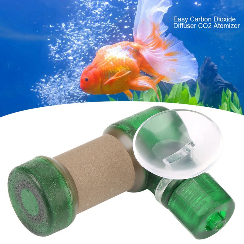 Aquarium CO2 Diffuser: Green, High-Quality Non-Toxic Material - Reverse Osmosis Technology, Safe Lock System CO2 Atomizer for Freshwater Fish Tank Aquariums - Image 2