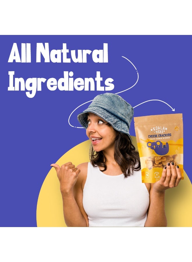Koala Picks Cheese Crackers – 40g Pack – Crunchy Baked Snack – No Refined Sugar, No Preservatives – Made with Real Cheese & Butter – Healthy Crackers for Kids & Adults - Image 5