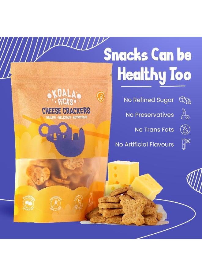 Koala Picks Cheese Crackers – 40g Pack – Crunchy Baked Snack – No Refined Sugar, No Preservatives – Made with Real Cheese & Butter – Healthy Crackers for Kids & Adults - Image 2