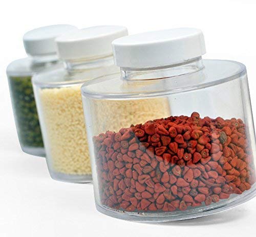 Marrone Acrylic Stacking Bottle with Sifter Lid Spice Tower Bottle Stackable Spice Tower 6pcs Spice Rack Carousel Kitchen Spice Jars Herbs Condiment for Home Medium - Image 3