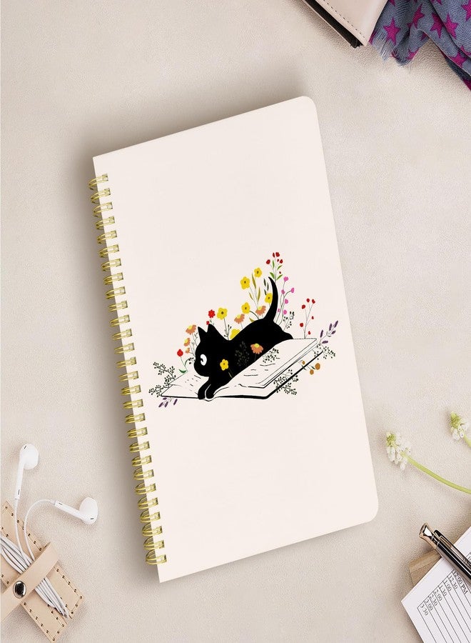 Stanoha Cute Spiral Notebook journal B5 Aesthetic Pretty Design for Women Girls Kawaii with Pocket, 10 x 7.2 inch, Lined, Cat Book - Image 5