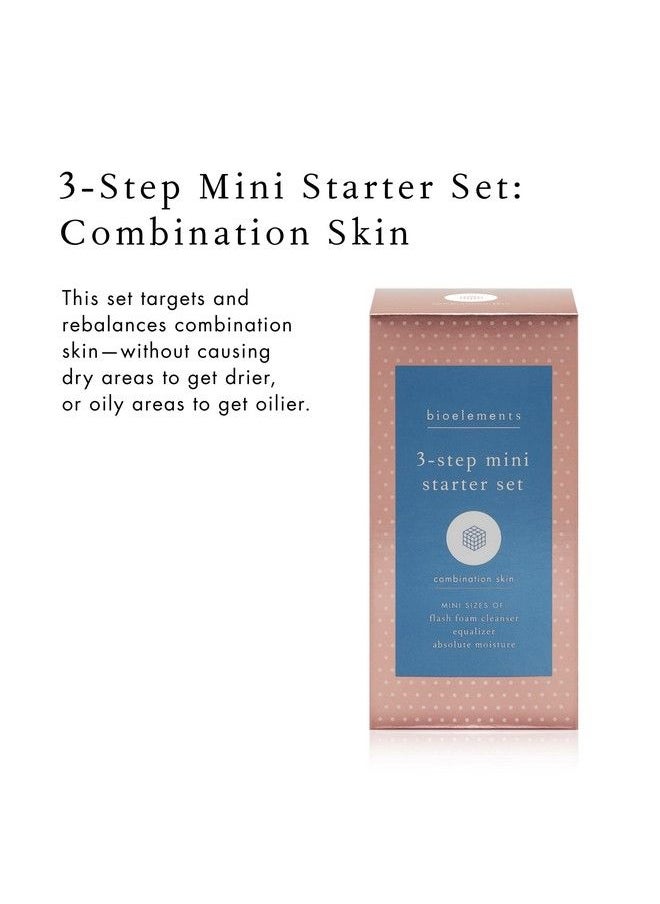 Bioelements 3Step Mini Starter Set: Combination Skin Includes Flash Foam Cleanser Equalizer Toner & Absolute Moisture Moisturizer Vegan Gluten Free Never Tested On Animals  - Image 3