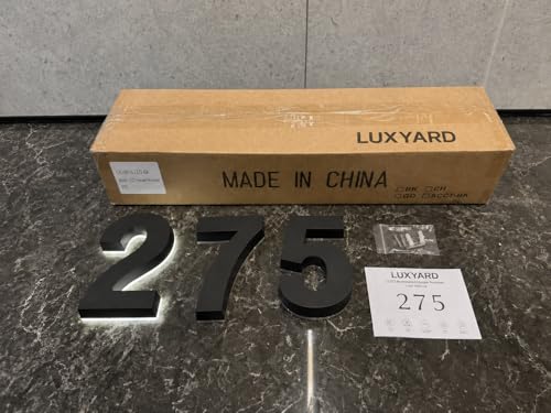 LUXYARD Backlit LED House Numbers 7", Stainless Steel Hand-Polished for House Address Signs, Modern House Numbers 7 Inch,Low-Voltage, Waterproof Corrosion Resistant (7 Inch Black 2) - Image 5